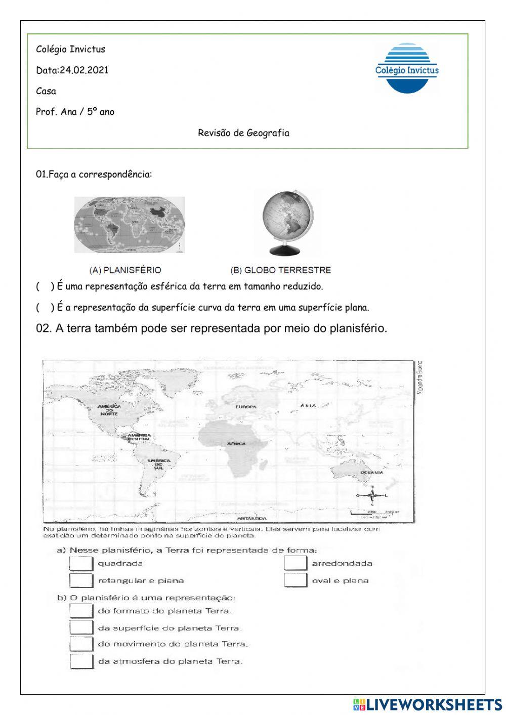 Revisão de Geografia