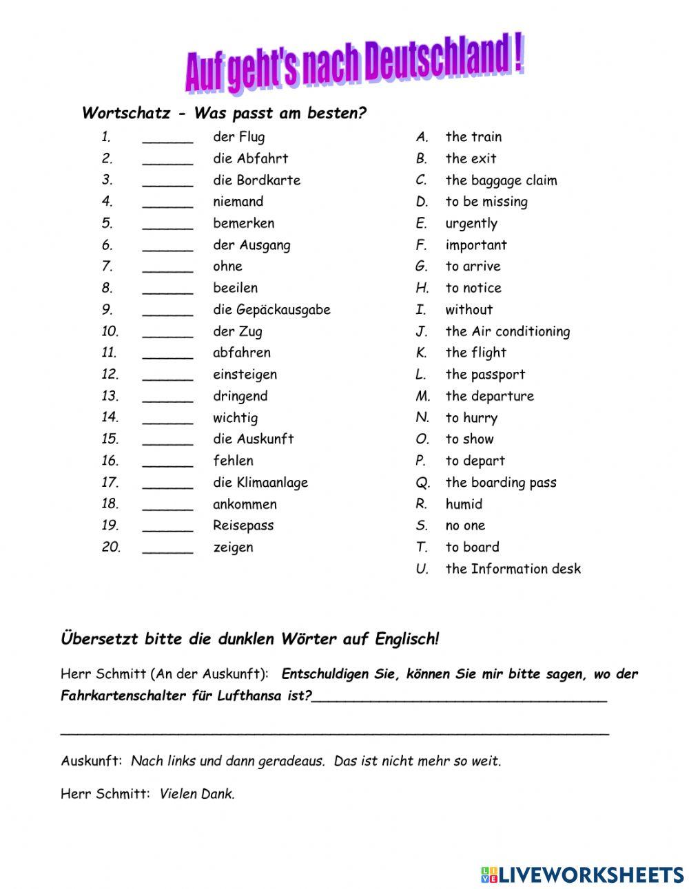 Auf geht's nach Deutschland - Quiz