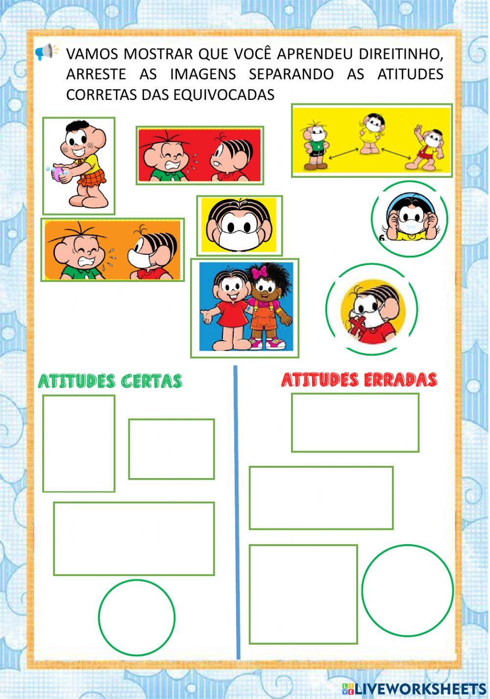 Atividade 13 - regras de convivência - corona vírus