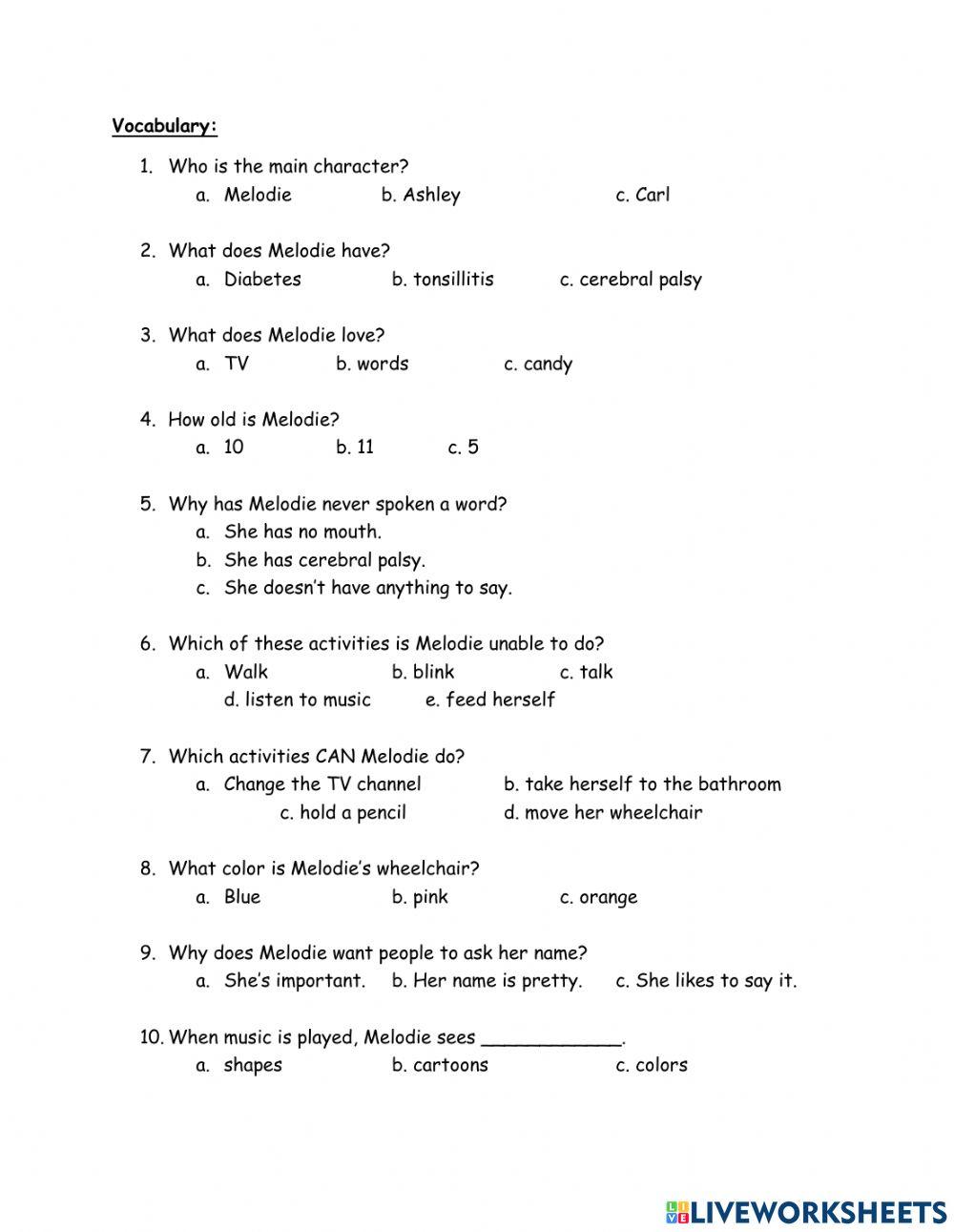 Out of My Mind Ch 1-5 test