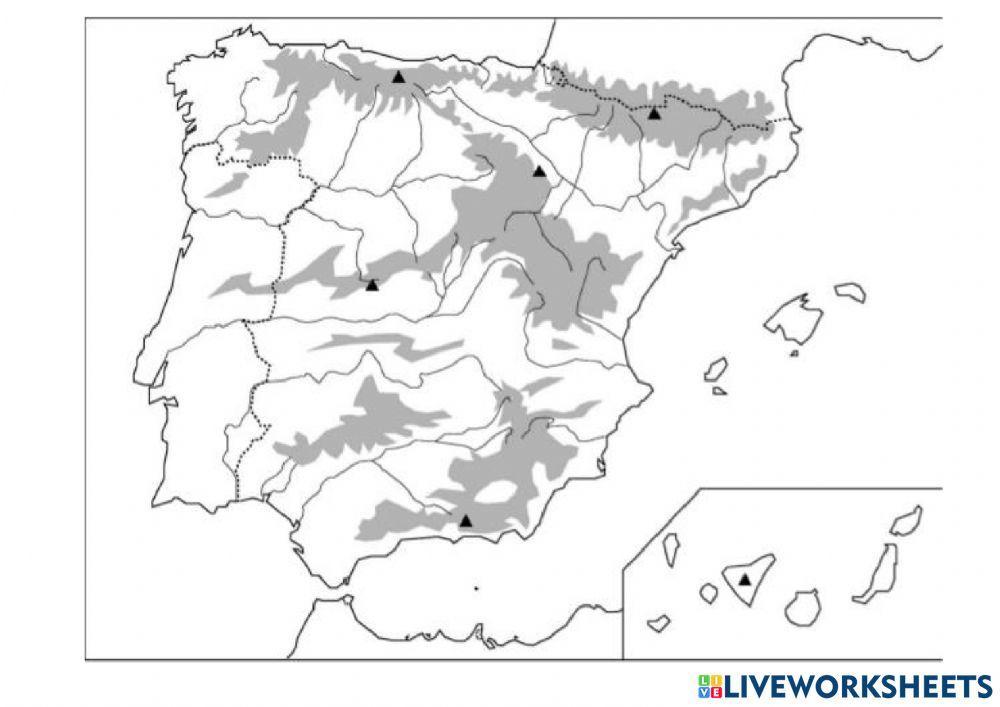 Tema 4 Sociales Ríos y Cordilleras de España