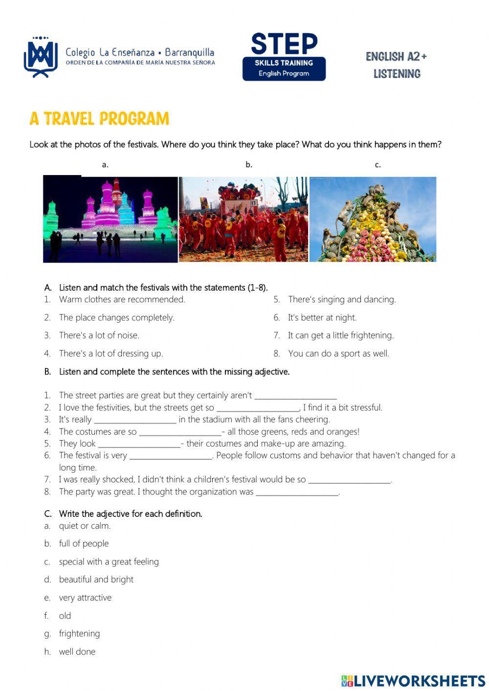 A travel program