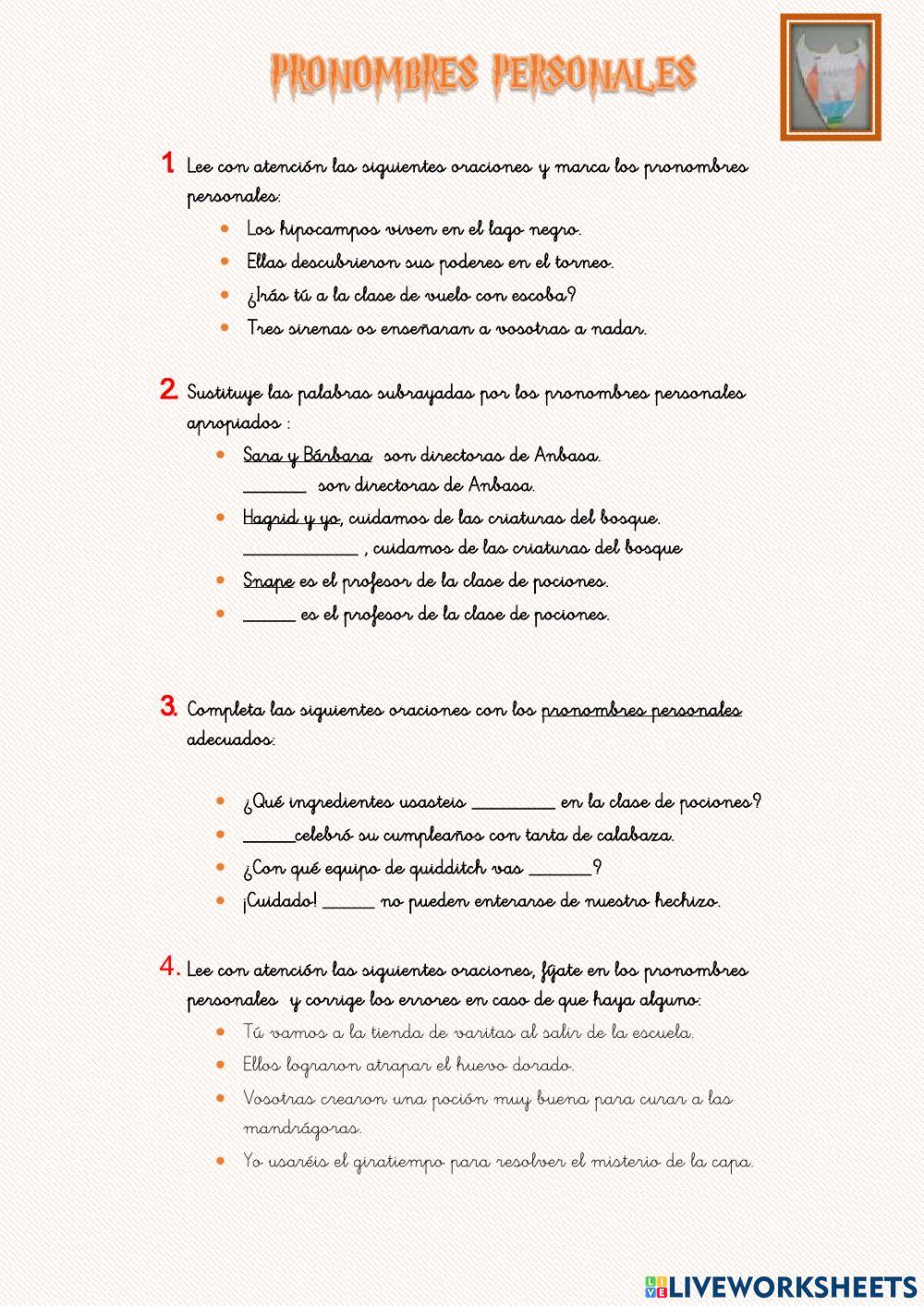 Pronombres personales