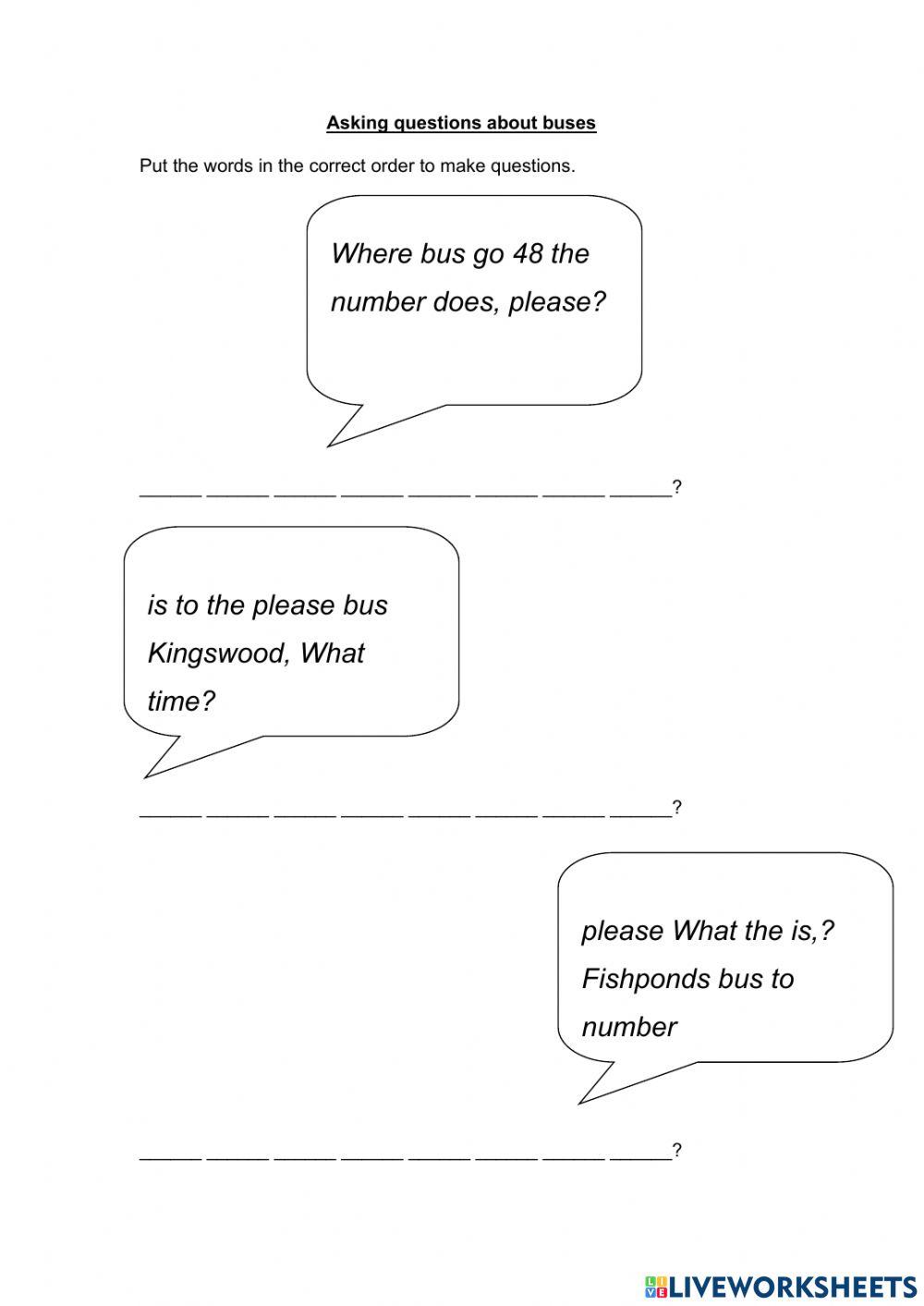 Asking Questions About Buses