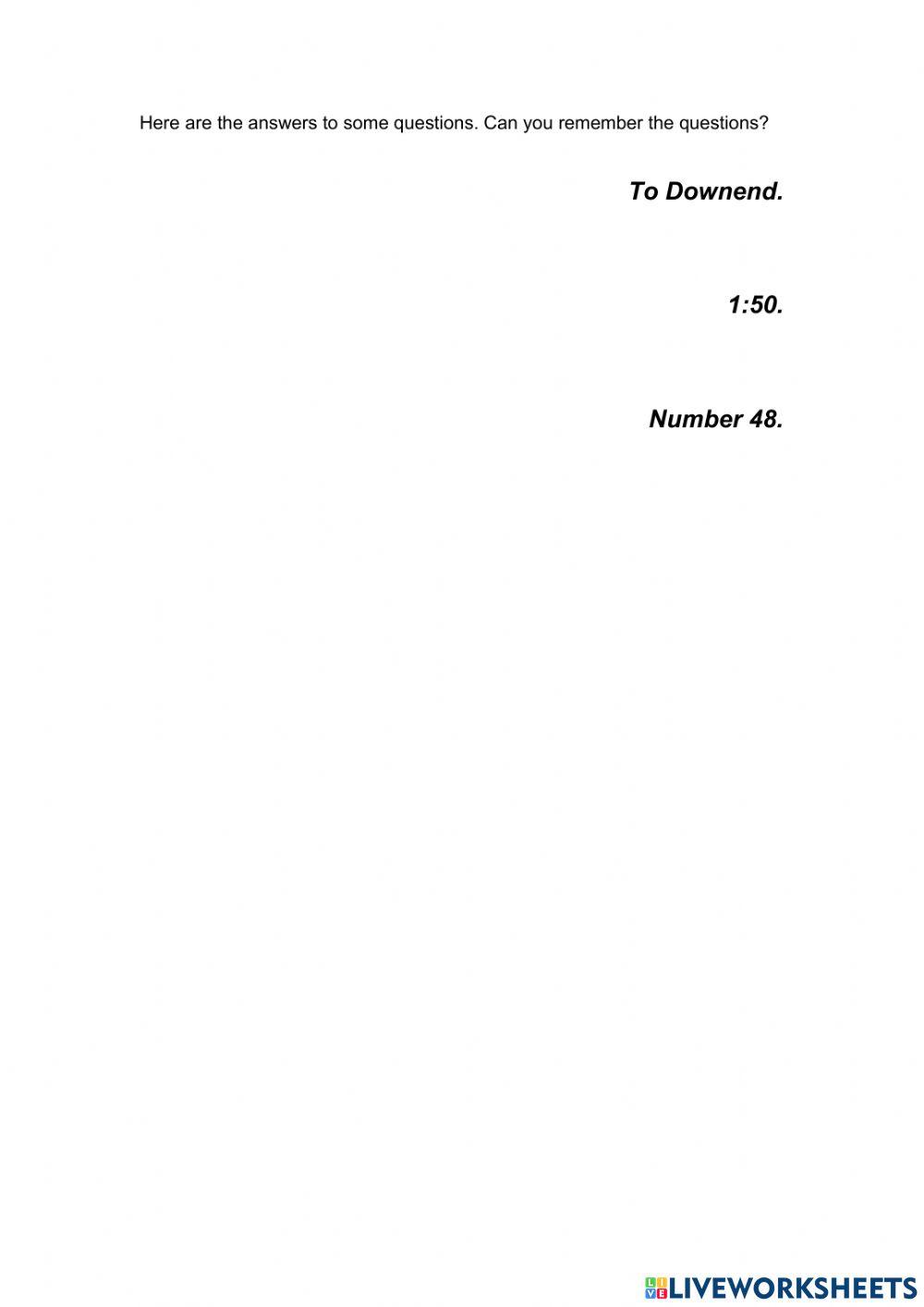 Asking Questions About Buses