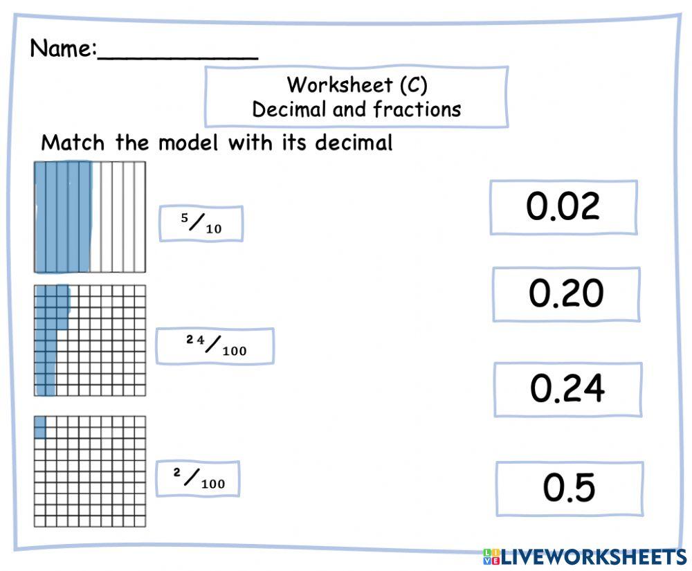 Decimals and fraction (c)