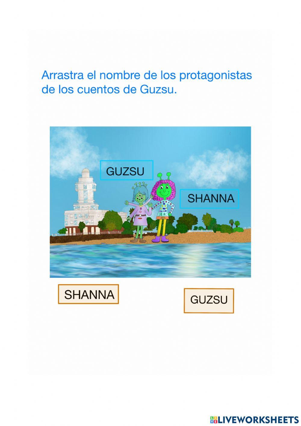 Busca el nombre de Guzsu y Shanna