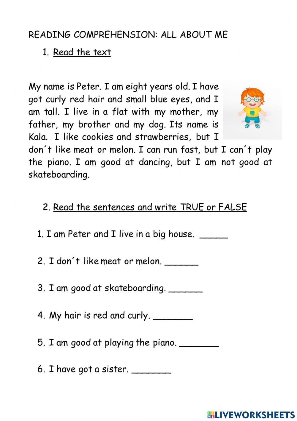 reading-comprehension-online-exercise-for-3rd-live-worksheets