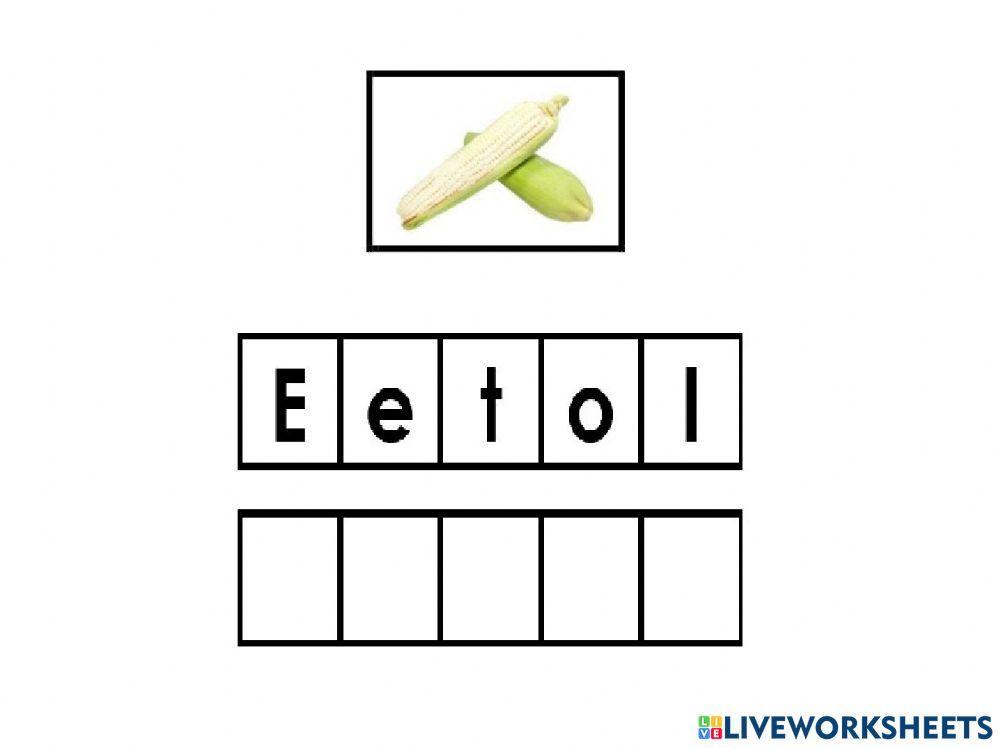 Leo - Ordenar letras de palabras - Escribir -A