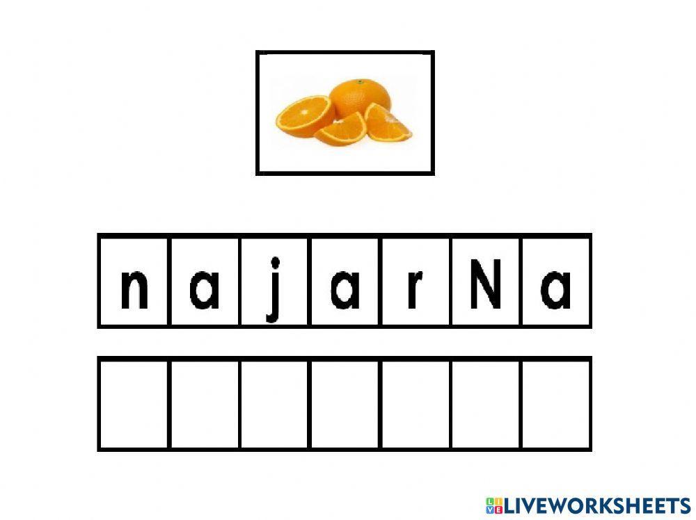 Leo - Ordenar letras de palabras - Escribir -A