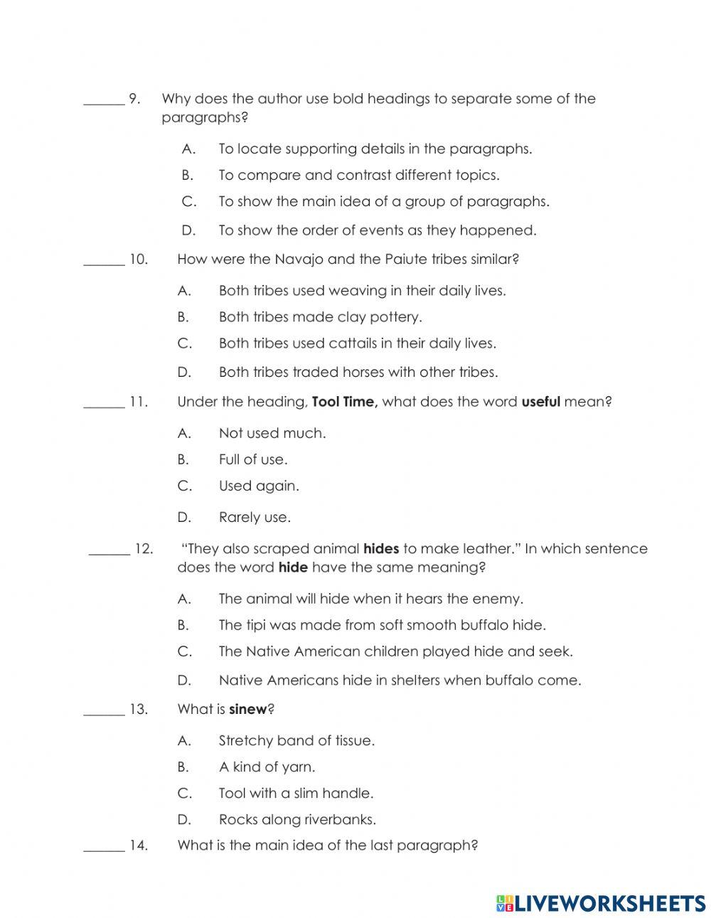 6-T2 Reading Trimestral Exam