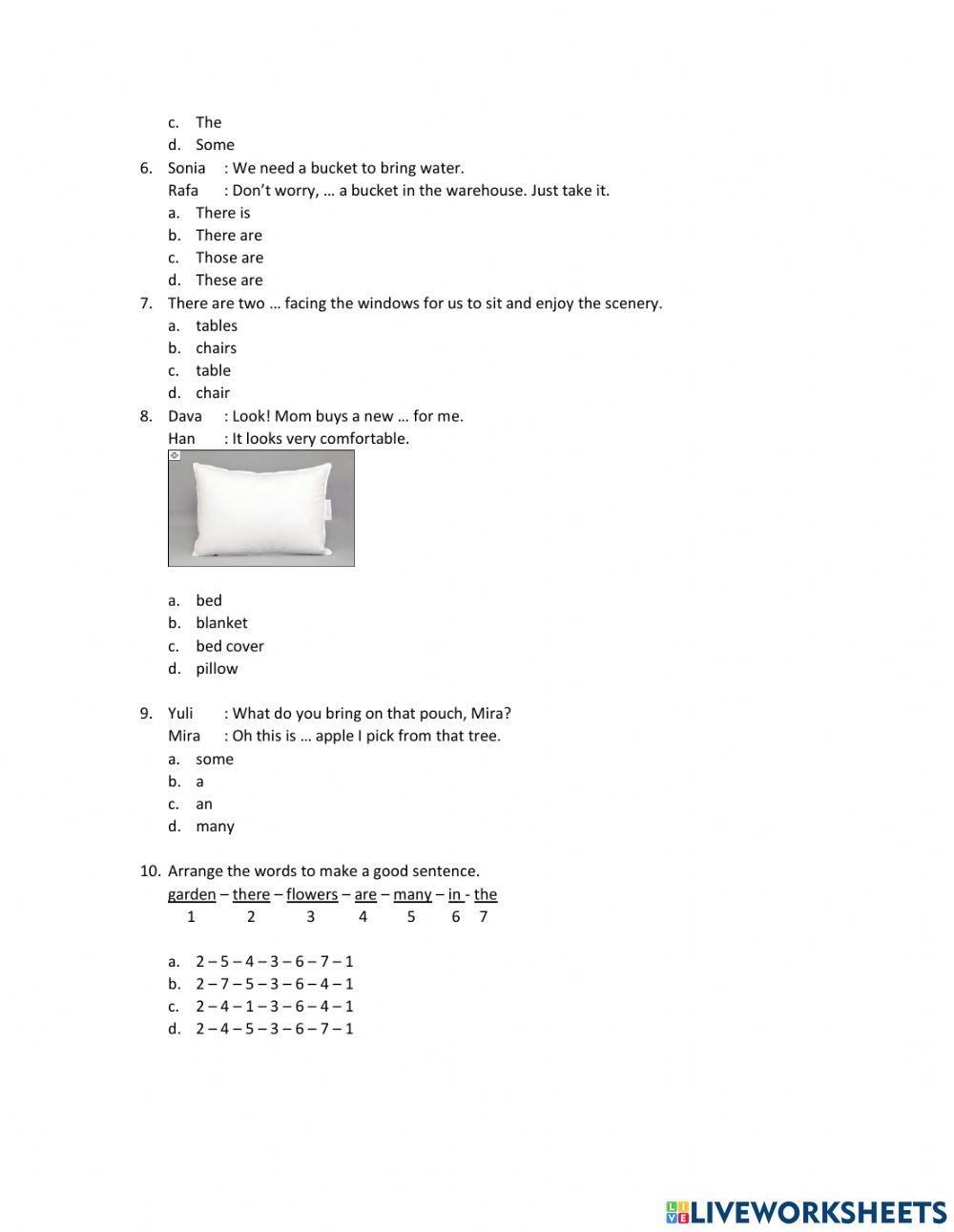 Ulangan Harian 1 Kelas 7 Smst 2 Bahasa Inggris