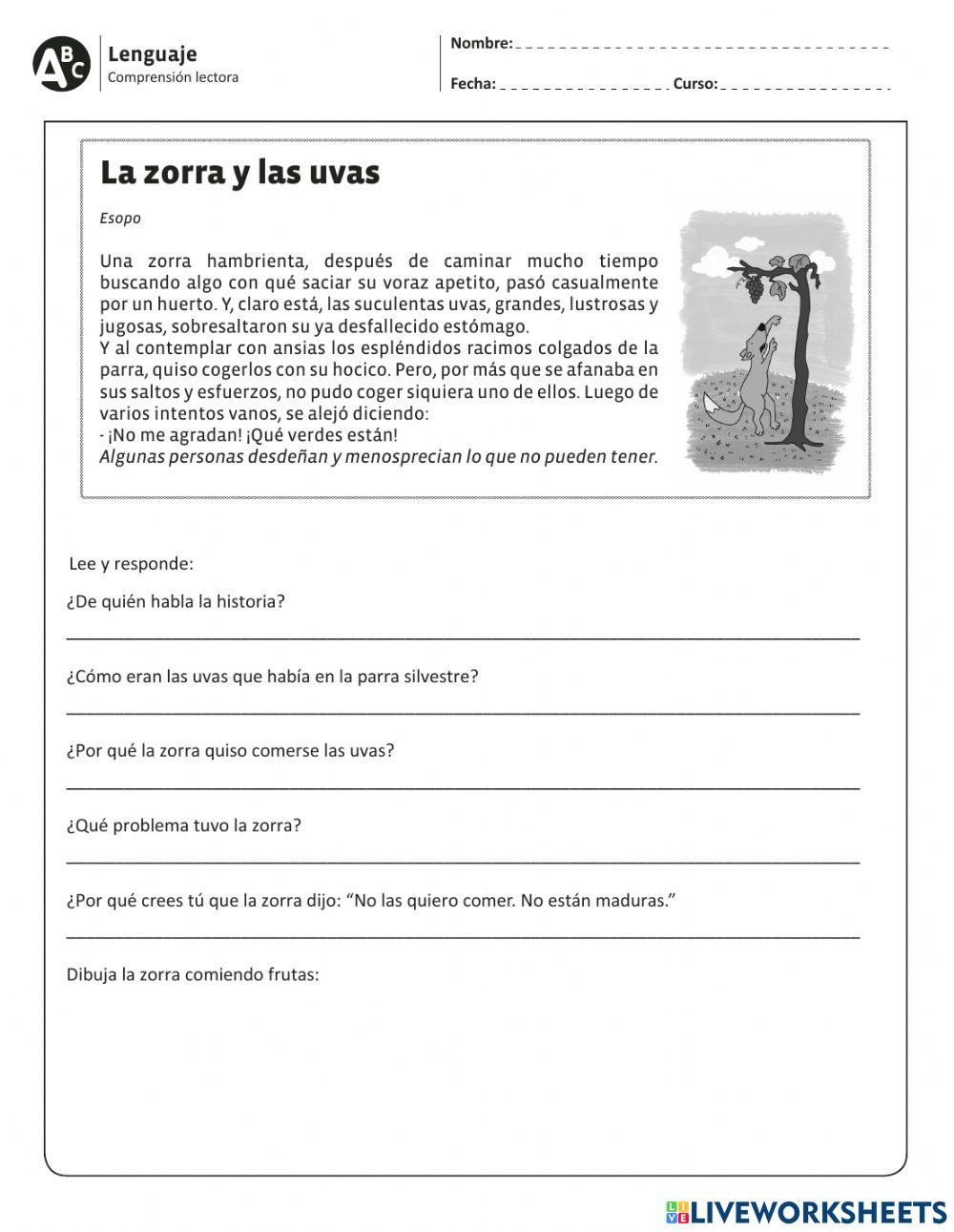 Comprensión de lectura