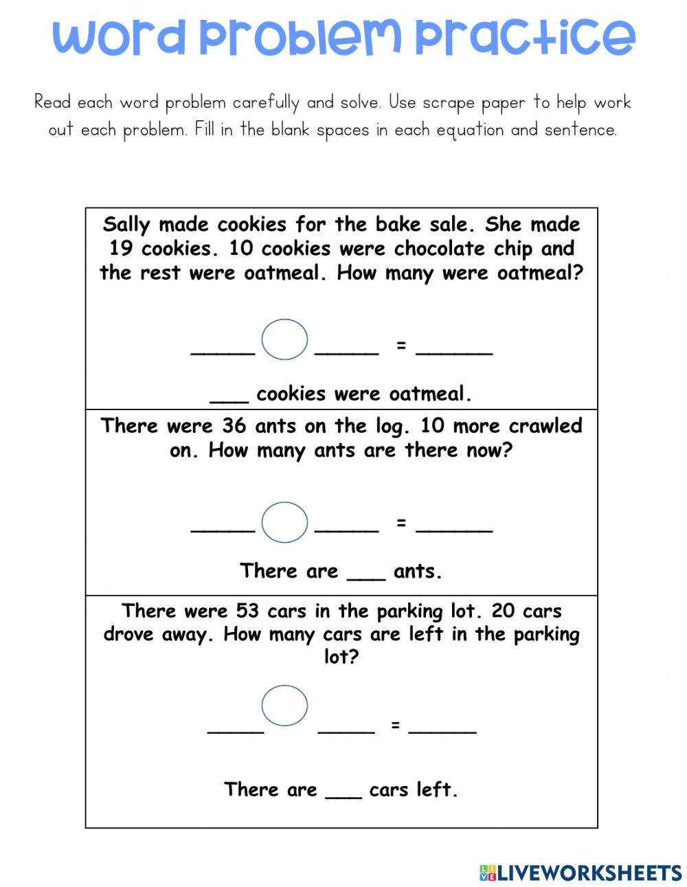 Word Problems 2