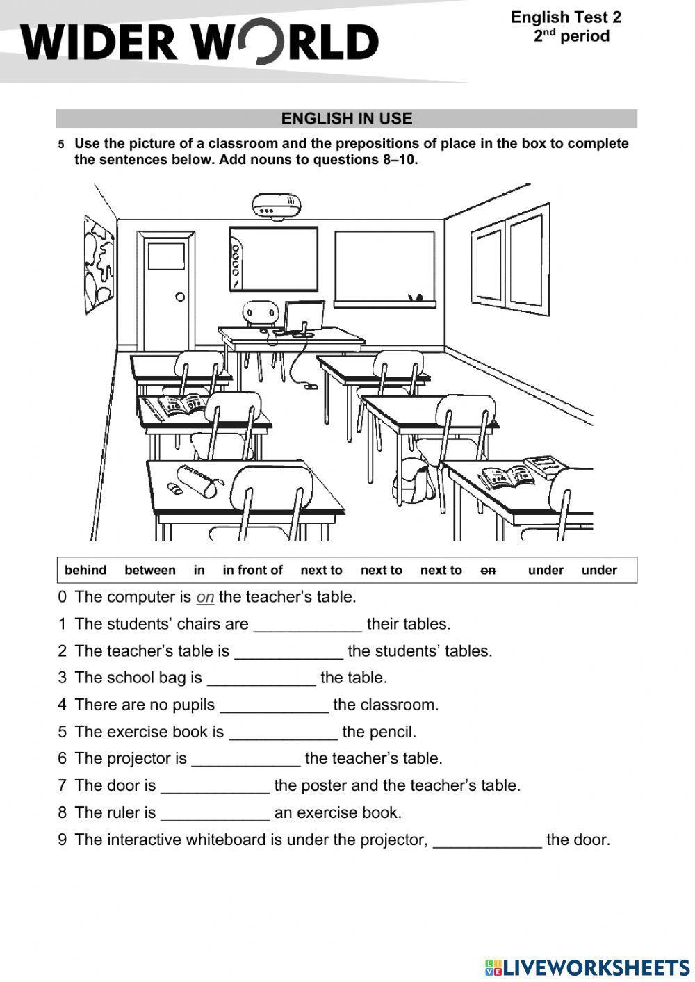 English Exam 2nd Period