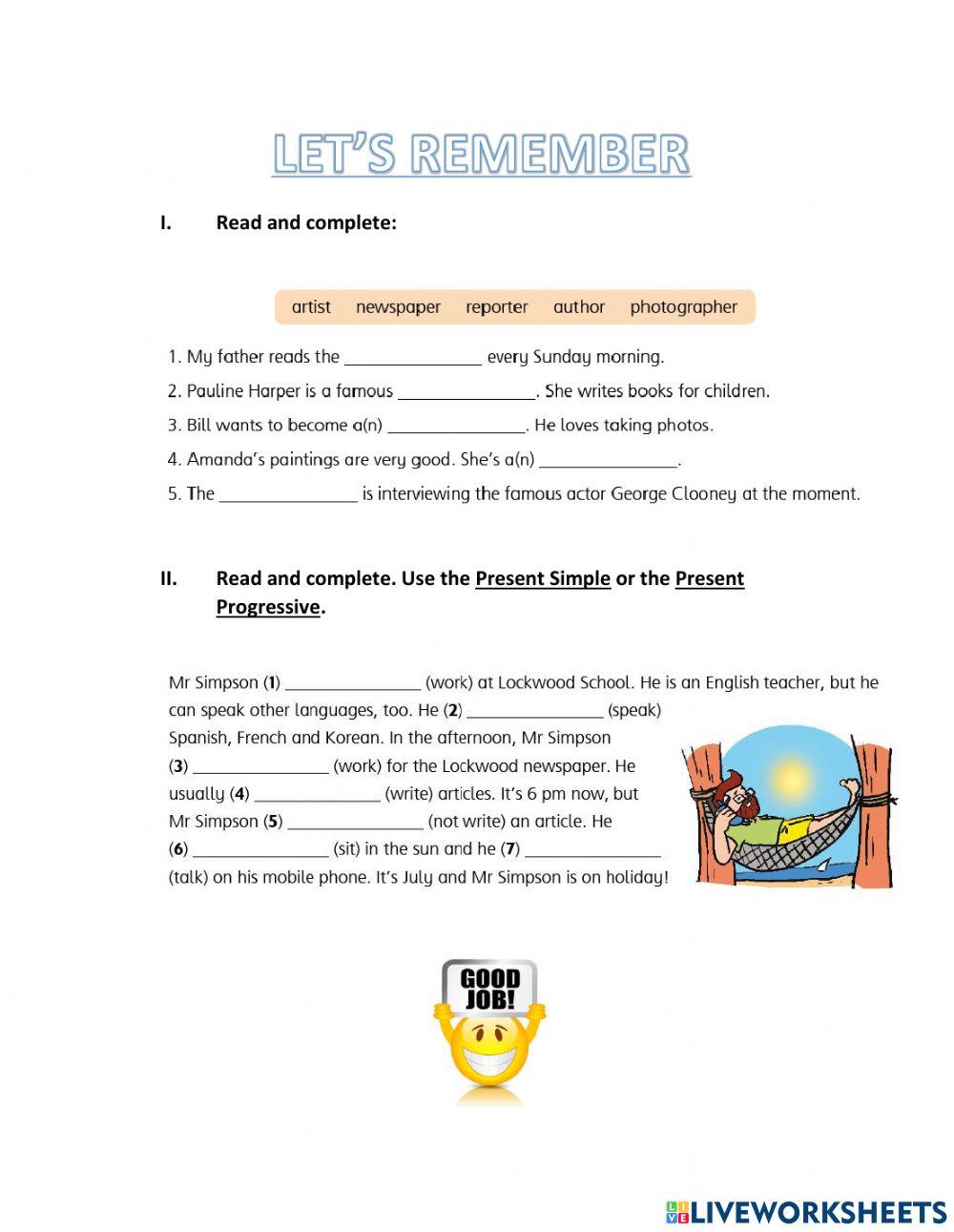 Present Simple & Present Progressive