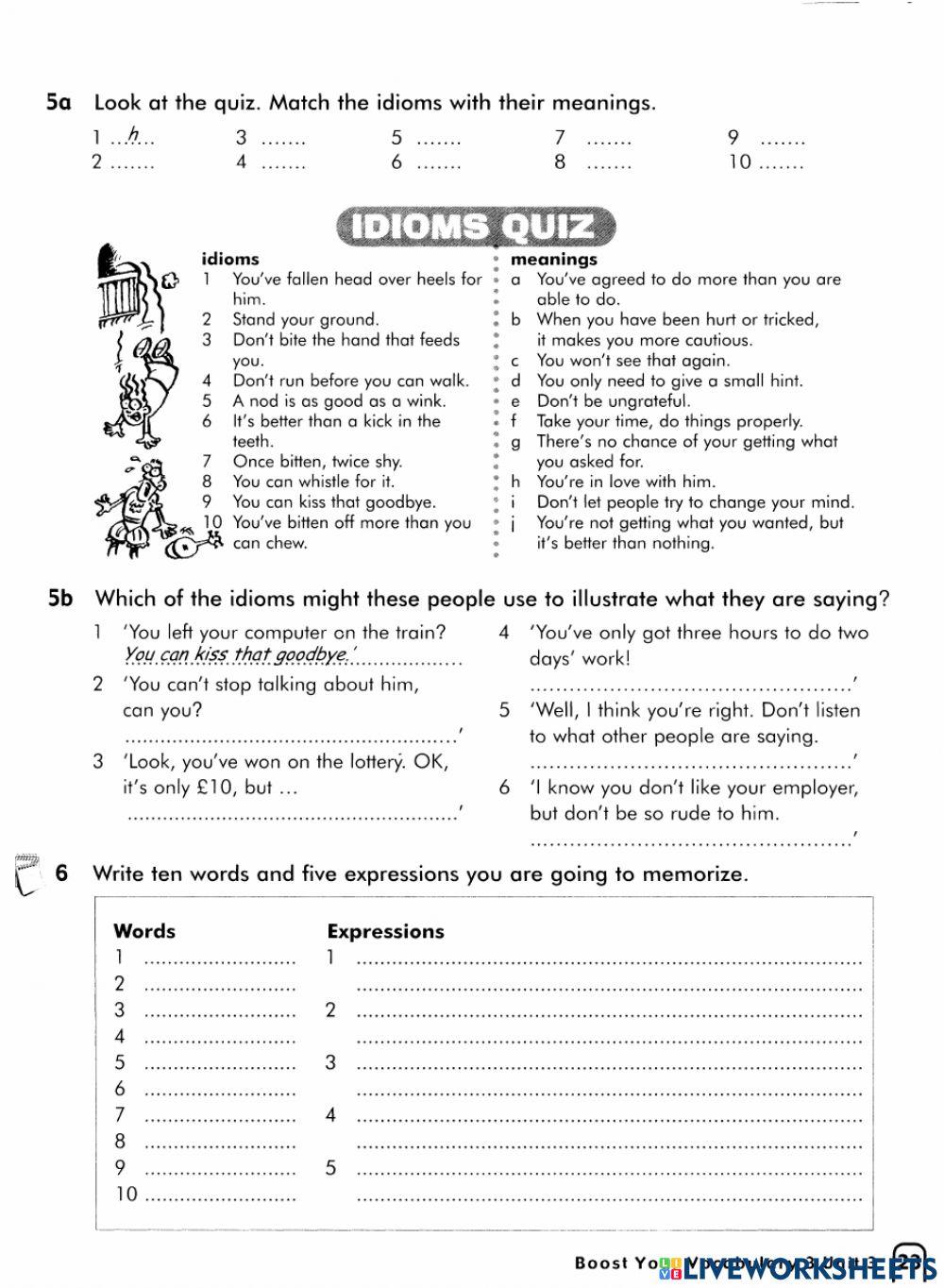 Boost your vocabulary 3 body and actions