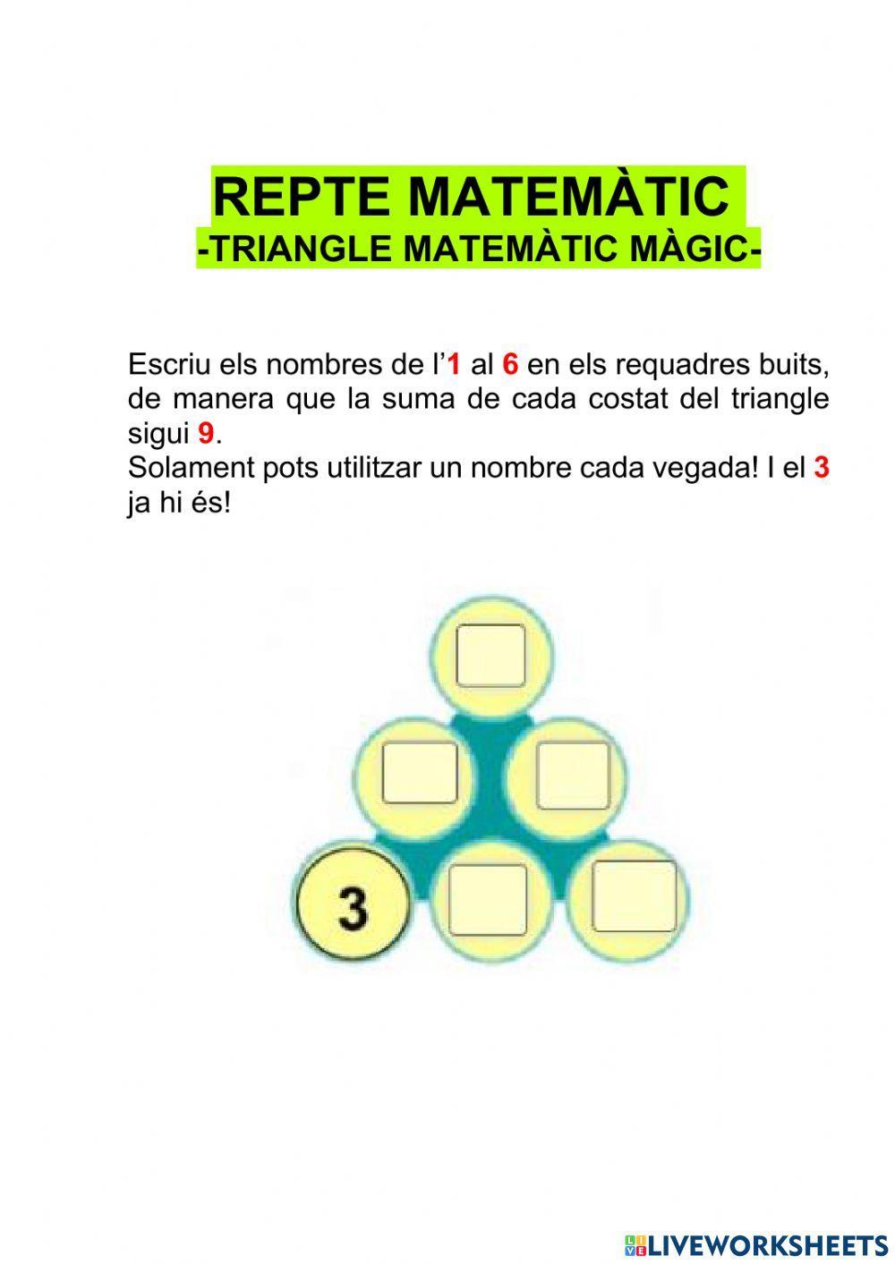 Triangle matemàtic màgic
