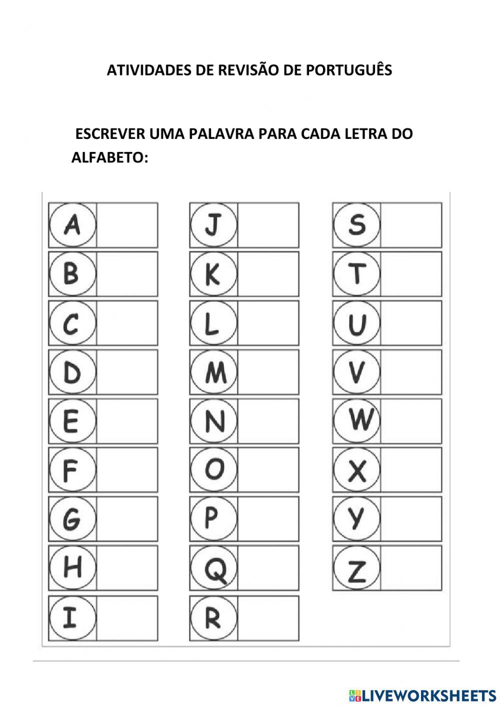 ATIVIDADES DE REVISÃO 2º ANO