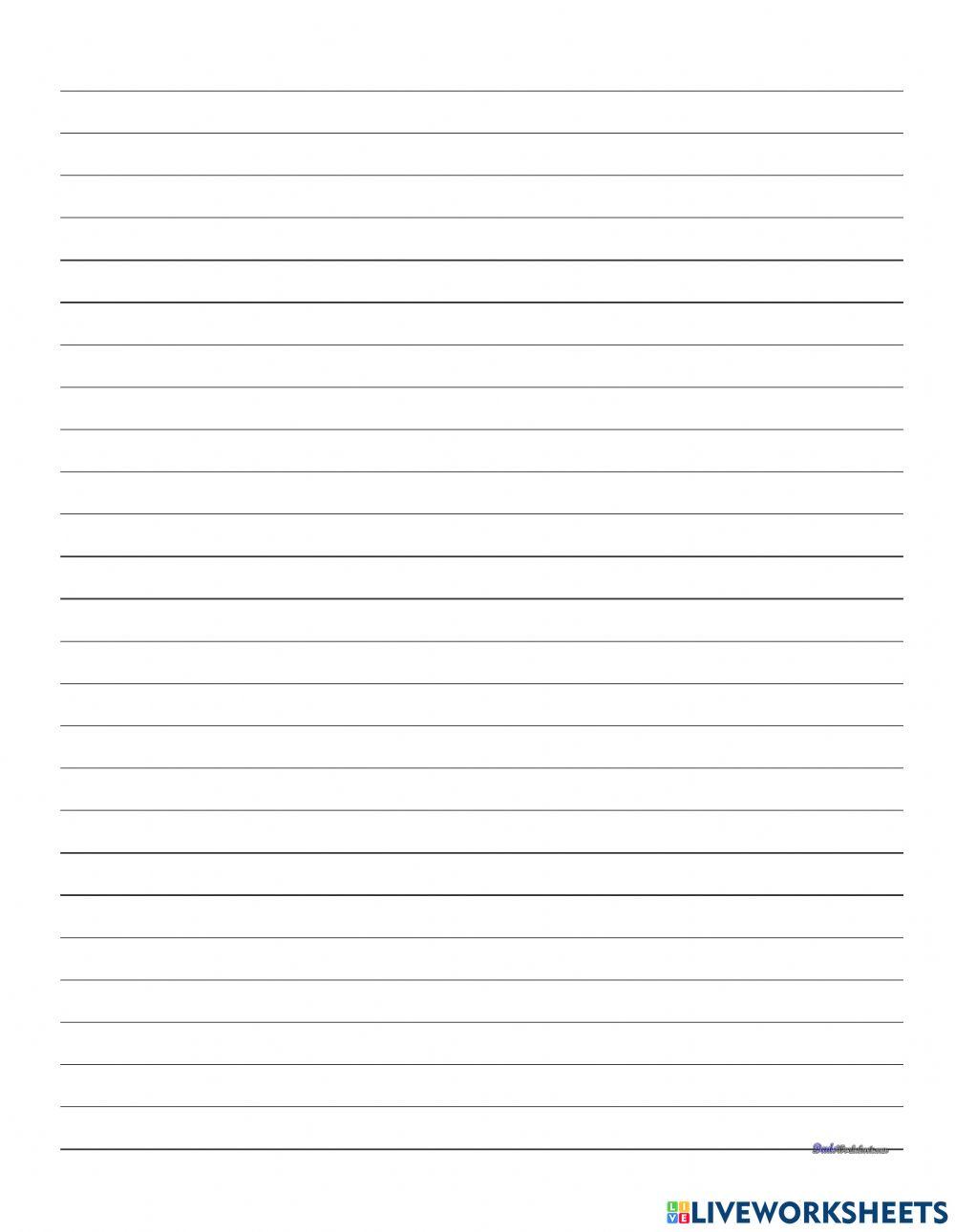 Blank Writing Page interactive worksheet | Live Worksheets