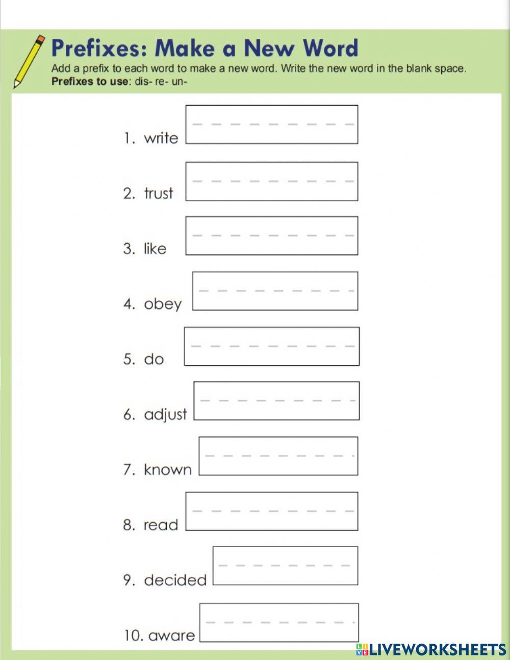 757708 | Prefix | baesakm | LiveWorksheets