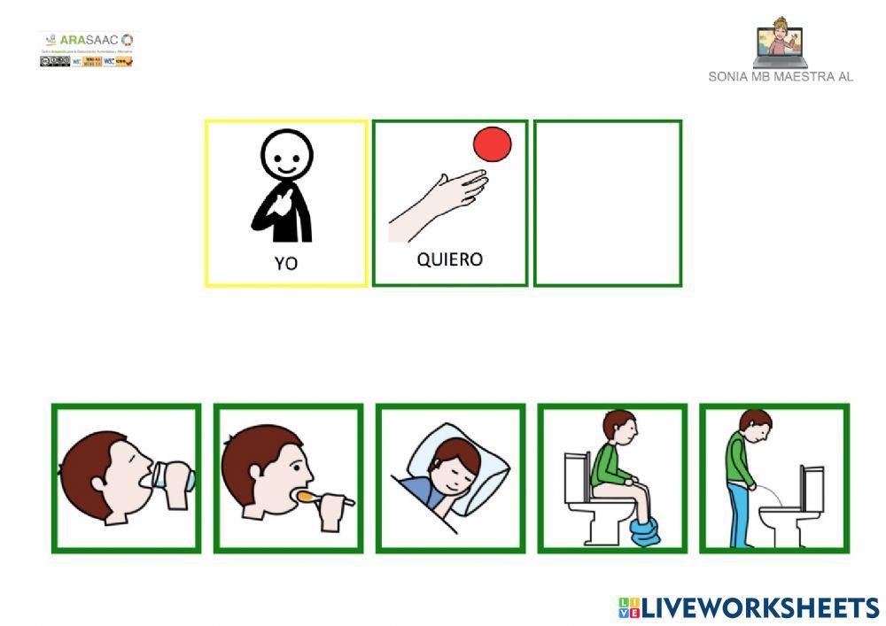 Tablero de comunicación necesidades básicas chico