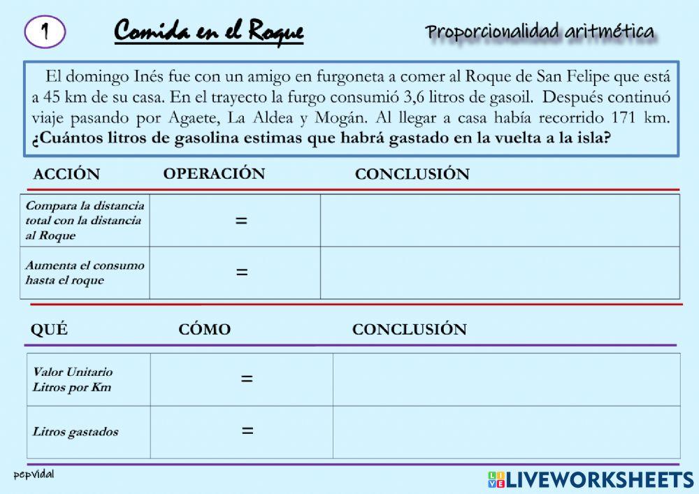 Proporcionalidad aritmética 1(2)