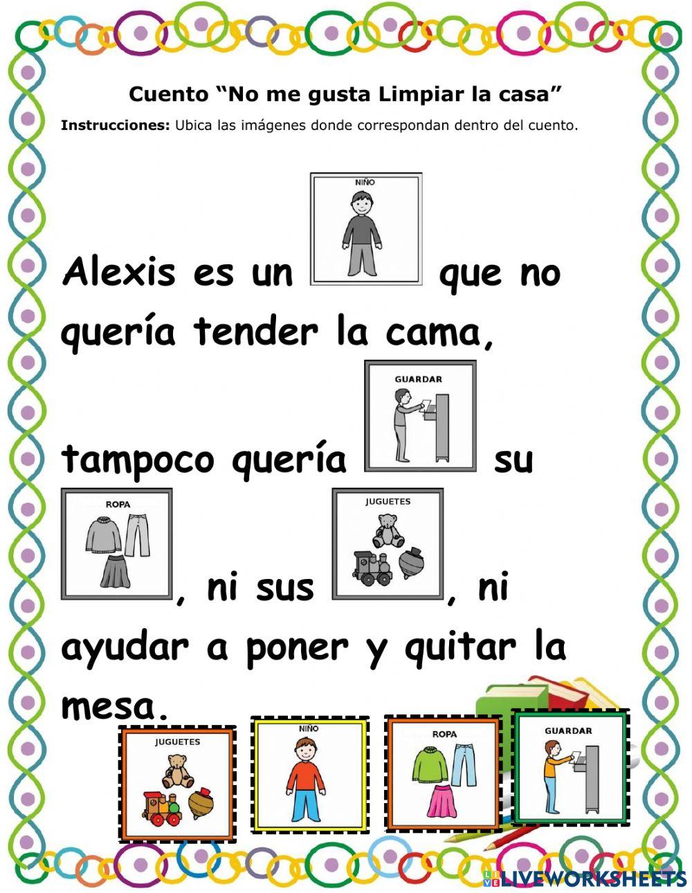Cuento “No me gusta Limpiar la casa”