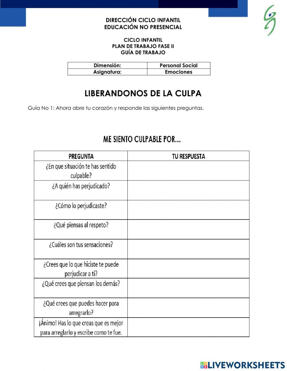 Liberandonos de la culpa