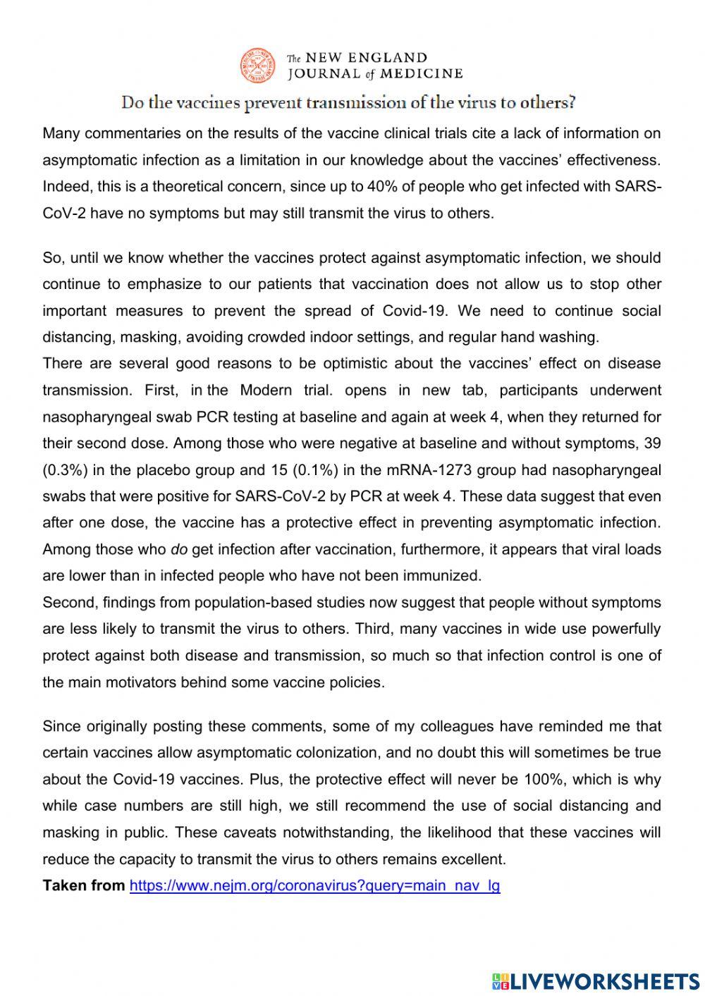 Vaccines against Covid - 19