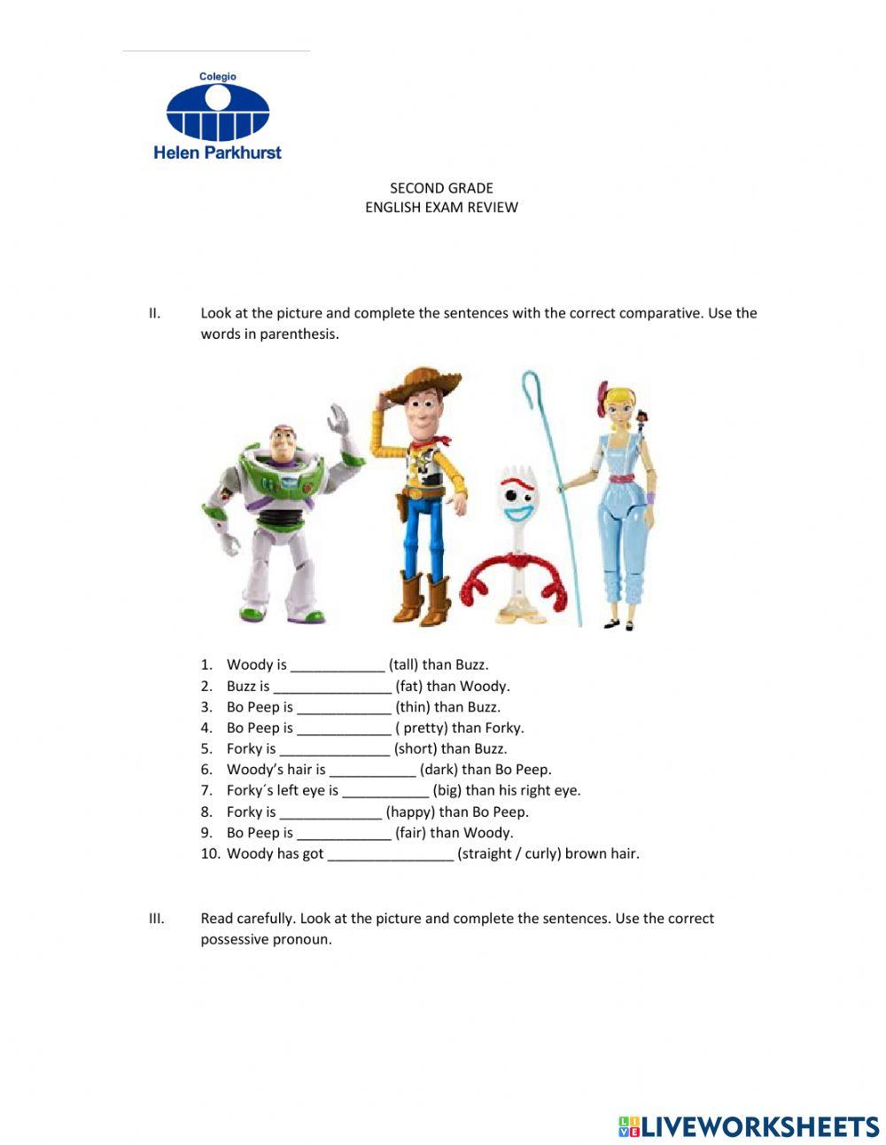 2° third partial english exam