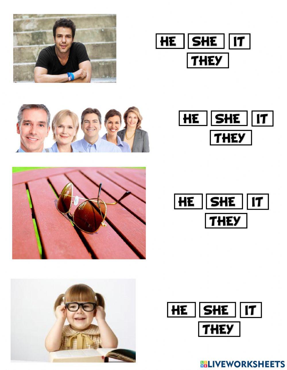 He She It They | Free Interactive Worksheets | 758192