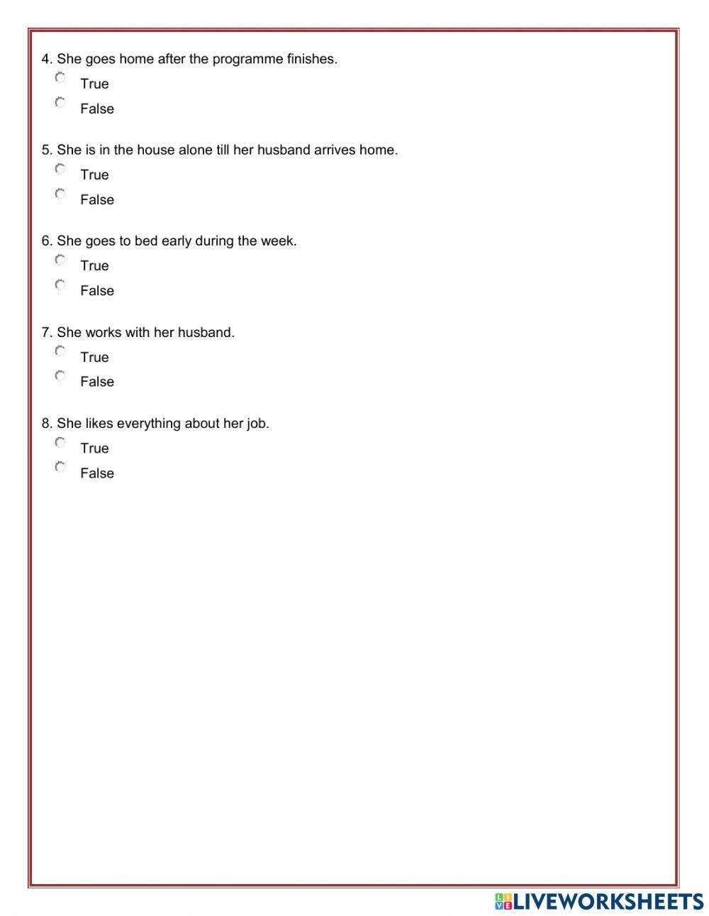 Reading comprehension