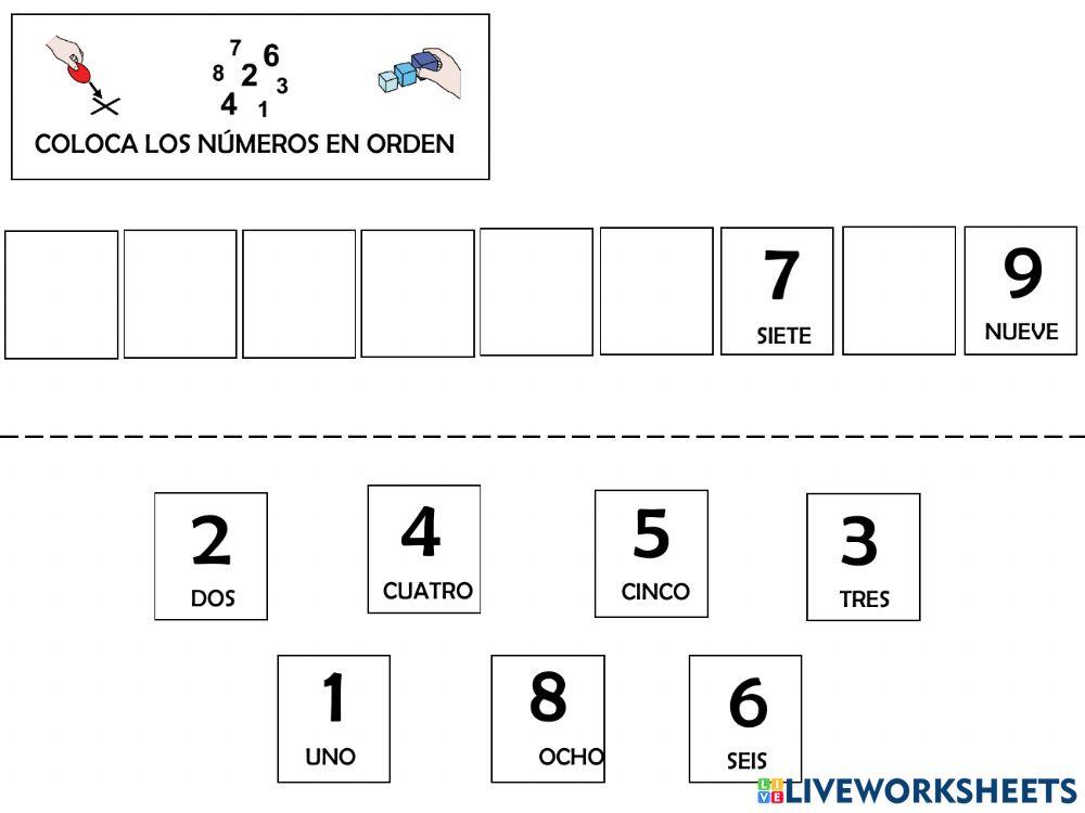 Ordenar números 1-9