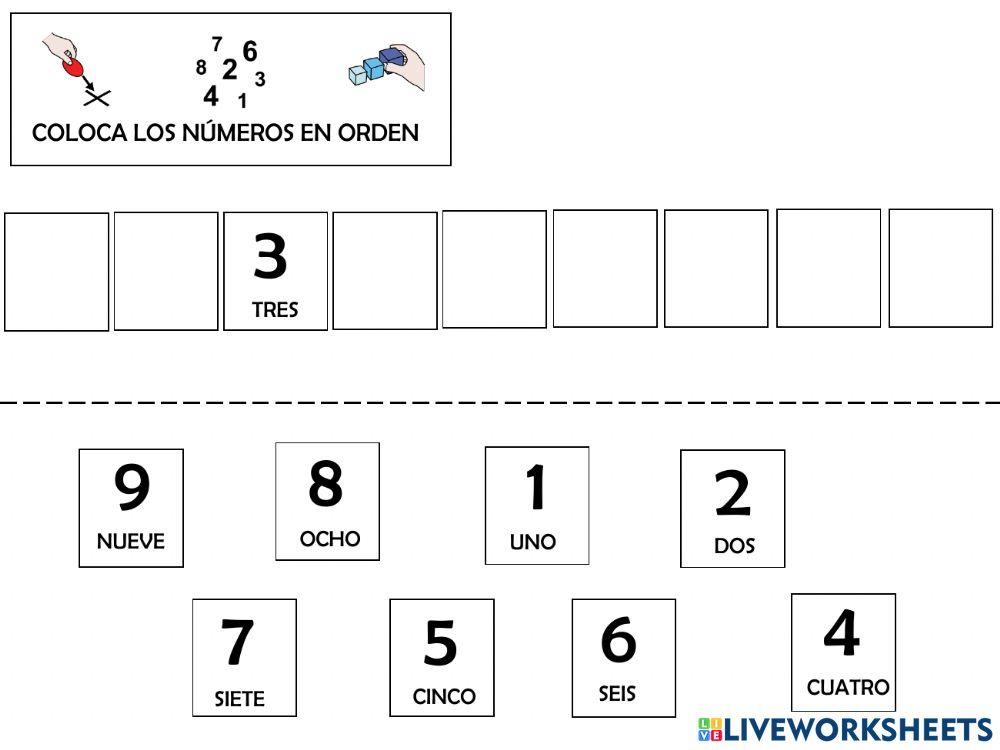 Ordenar números 1-9