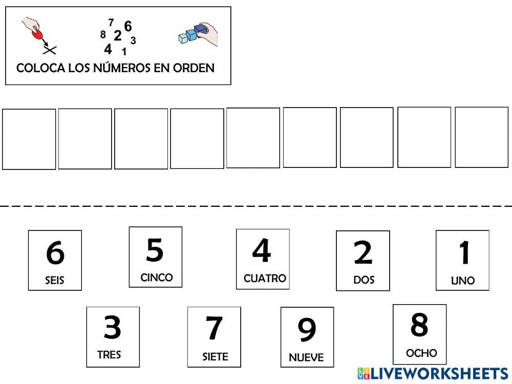 Ordenar números 1-9