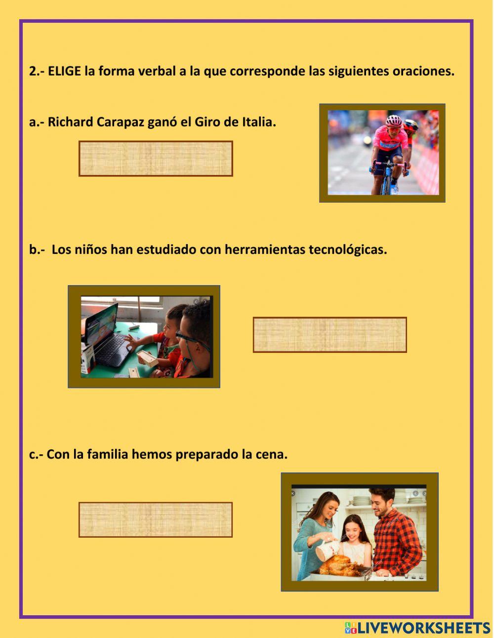 Formas verbales y fuentes bibliográficas