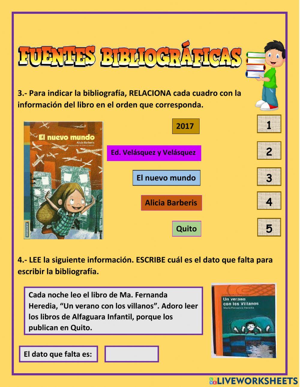 Formas verbales y fuentes bibliográficas