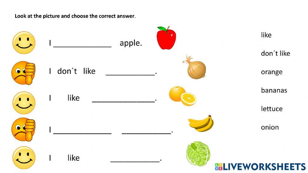 I like  I don-t like