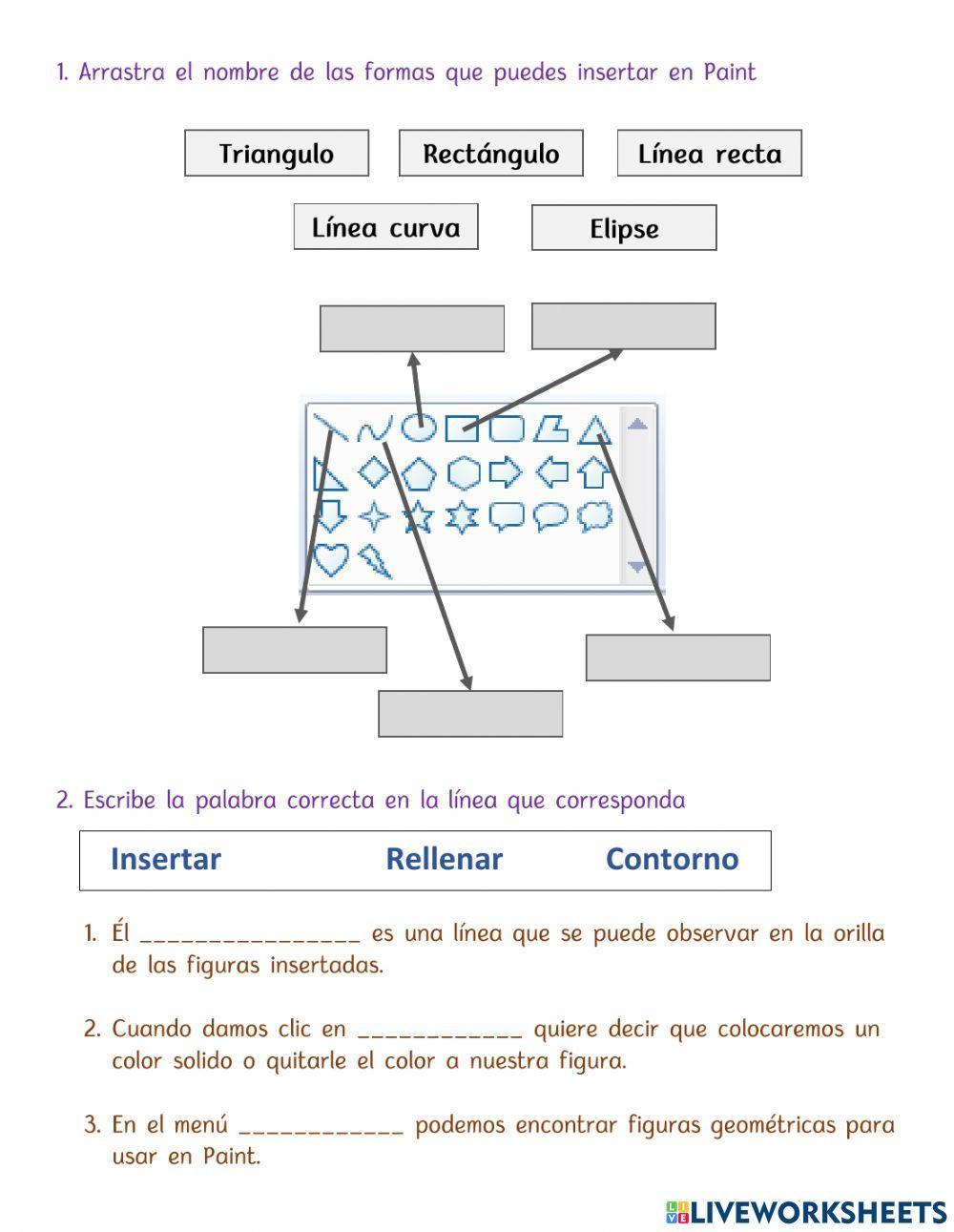 Insertar formas en Paint