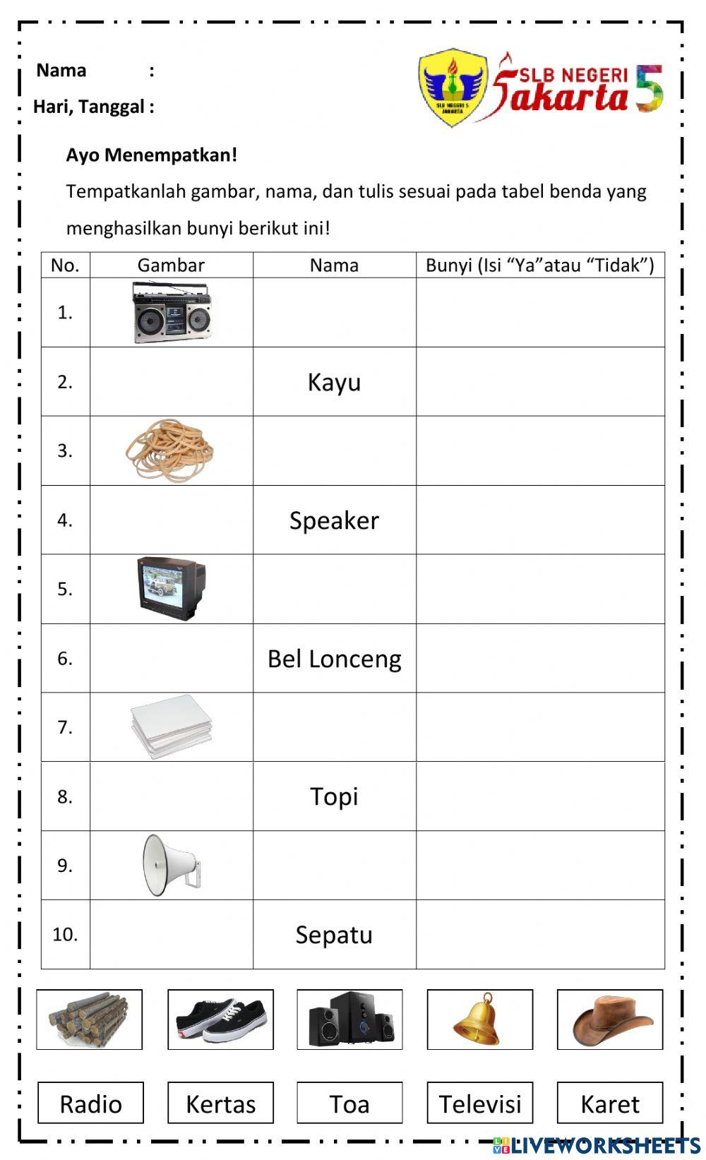 Benda yang Menghasilkan Bunyi