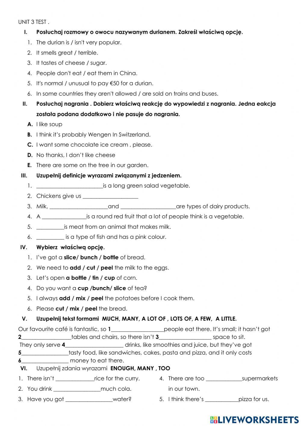 steps plus 7 - unit 3 test