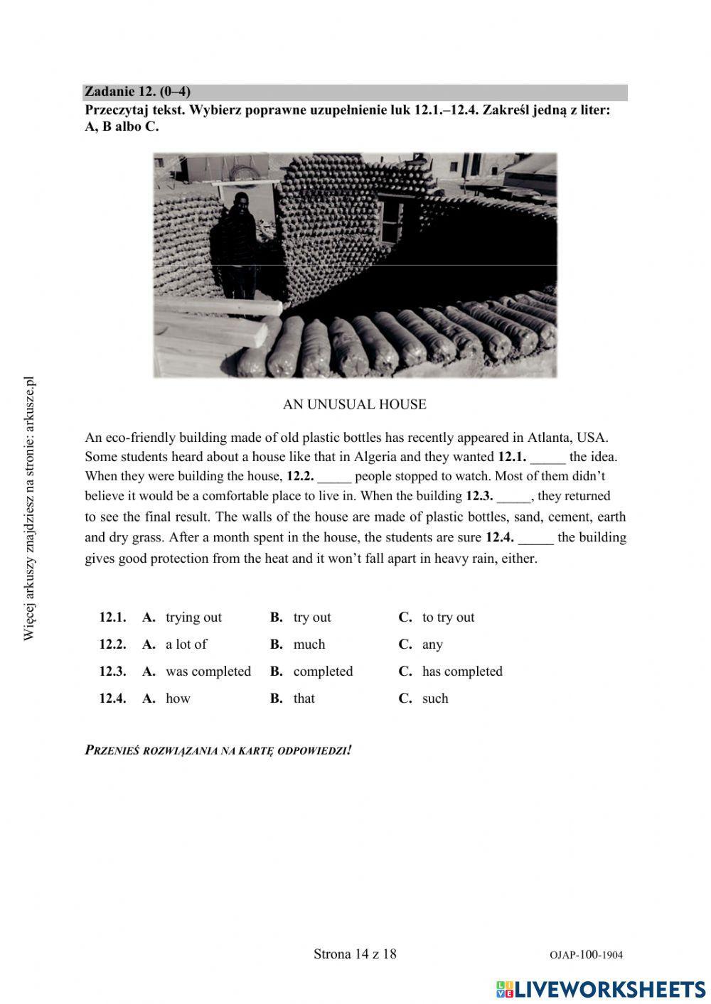 Egzamin ósmoklasisty - angielski 2019 cz.2