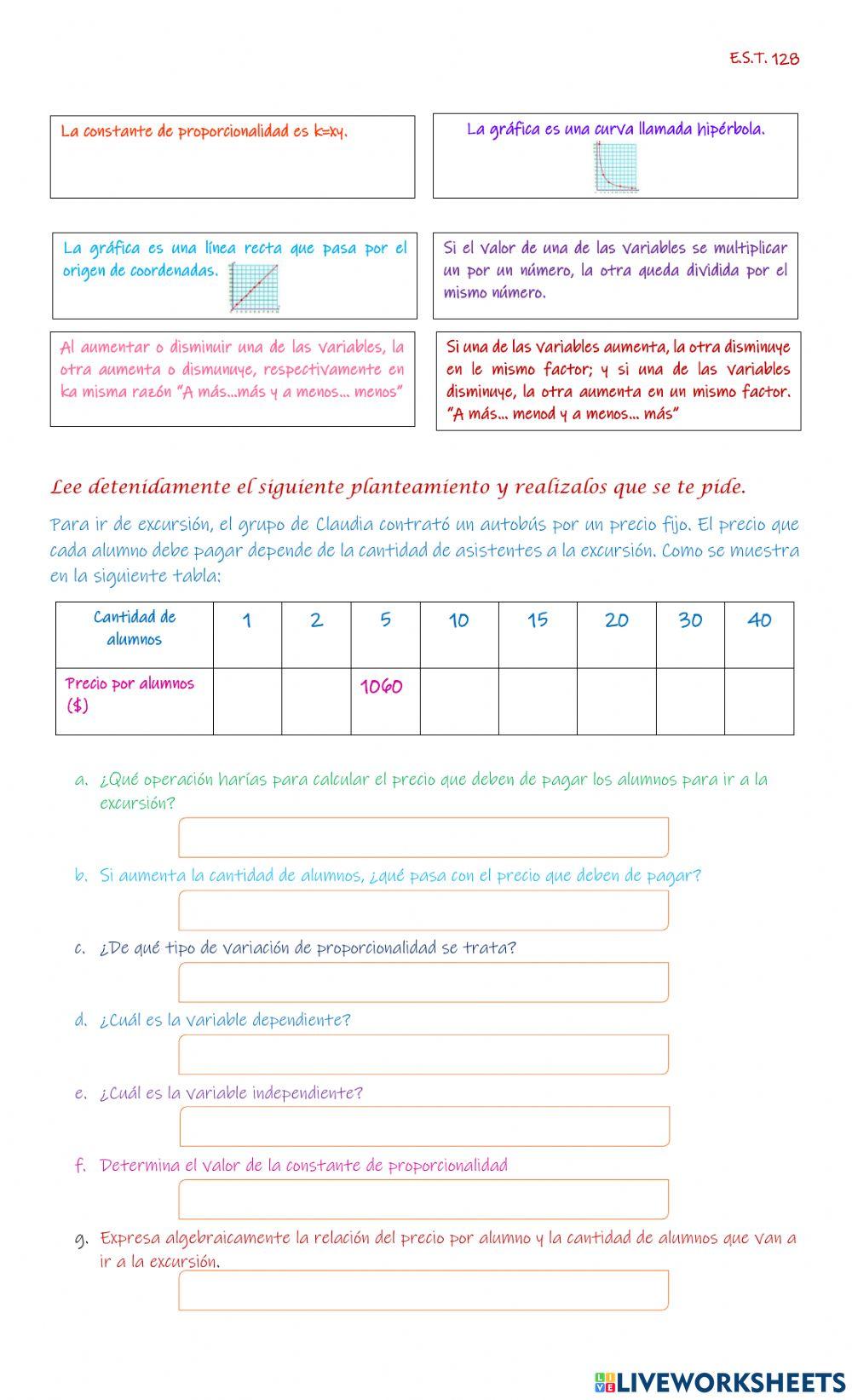 Proporcionalidad inversa