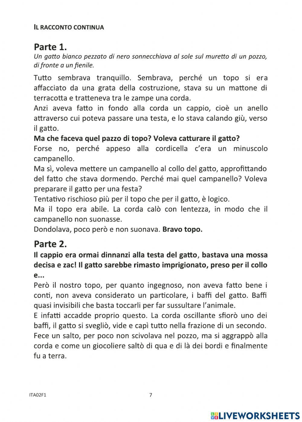 Prova di lettura e comprensione INVALSI 2017 2018