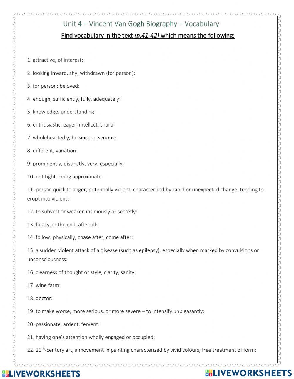 Unit 4-Reading-Vocabulary-Vincent