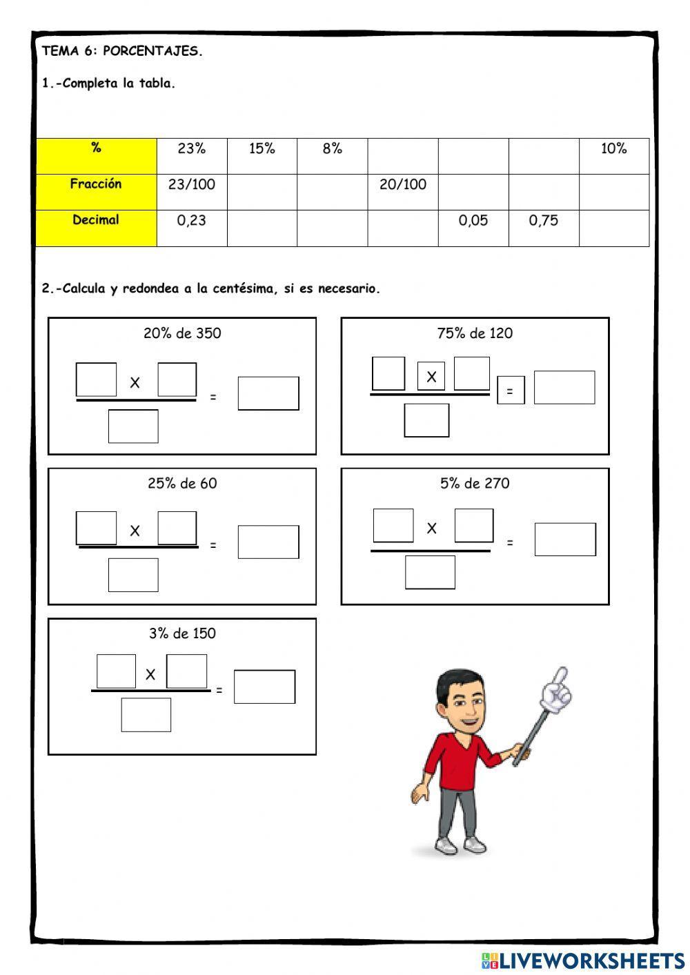 Ficha 5: Porcentajes