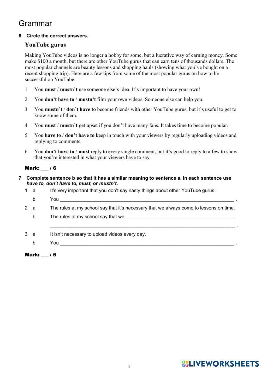 Vocabulary and grammar test Unit 7(pre-intermediate)