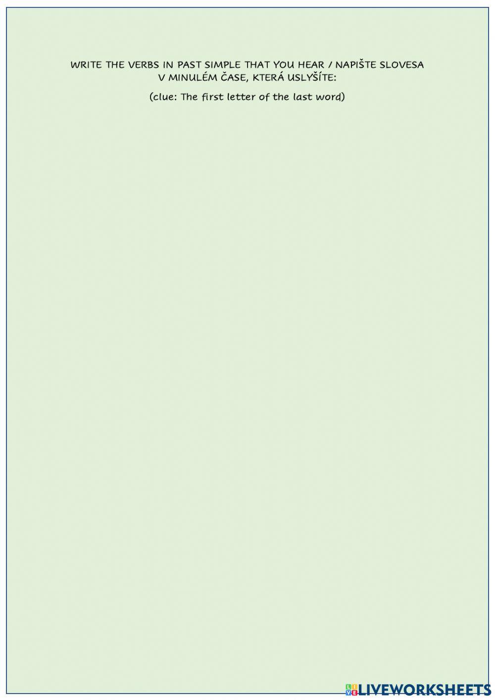 Irregular verbs audio