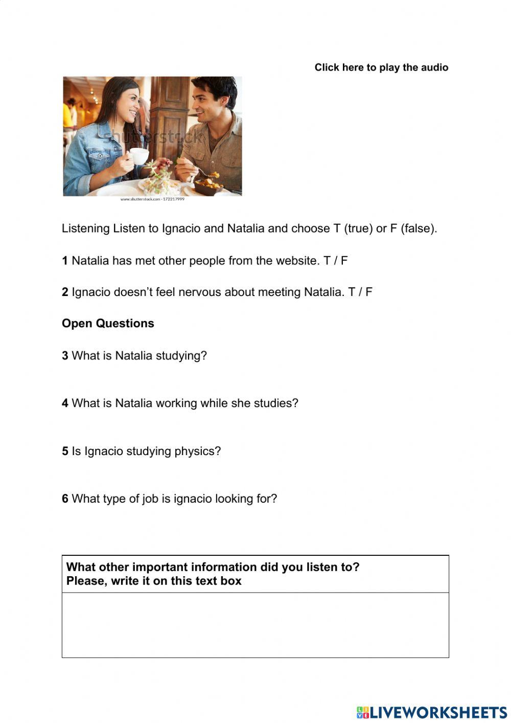 What are you doing - listening practice